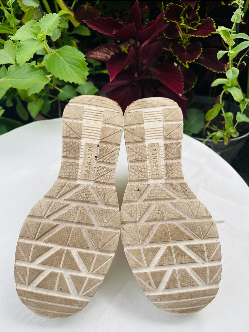 Skechers Women's Cream Lace-Up Athletic Sneakers - Picture 5 of 7